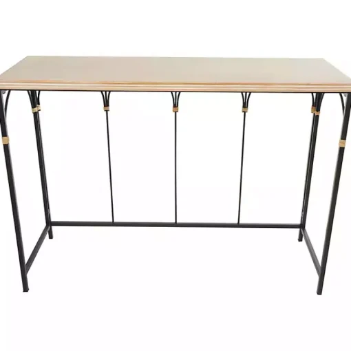 Kirklands Home Console Tables|Wood and Metal Arches Console Table