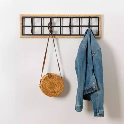 Kirklands Home Hooks|Wood and Metal Twisted Frame Hook Rack