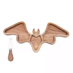 Hot Wood Bat Serving Board with Spreader Halloween