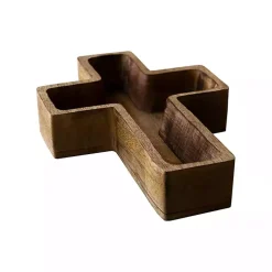 Hot Wood Cross Shaped Decorative Bowl Decorative Bowls & Jars