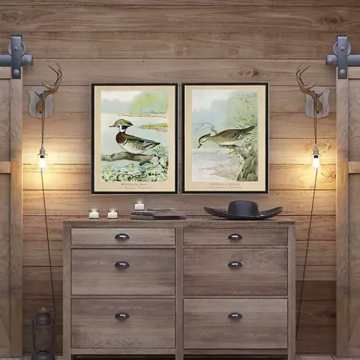 Kirklands Home Framed Art|Wood Duck Duo Framed Art Prints, Set of 2