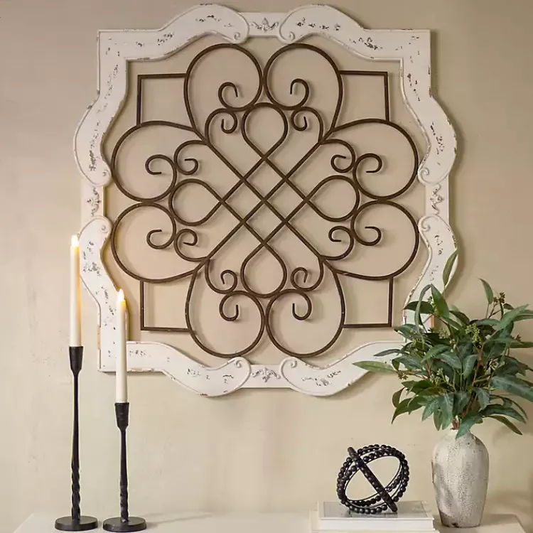 Kirklands Home Wall Plaques|Wood Isabelline Plaque White