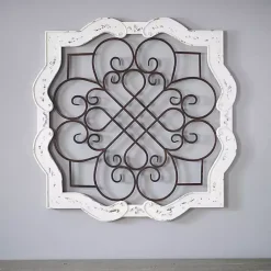 Kirklands Home Wall Plaques|Wood Isabelline Plaque White