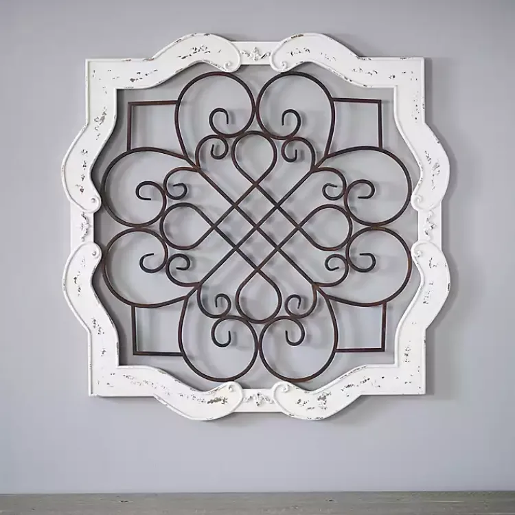 Kirklands Home Wall Plaques|Wood Isabelline Plaque White