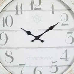 Kirklands Home Clocks|Wood Ship Wheel Wall Clock