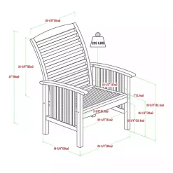 Kirklands Home Outdoor Dining|Wood Slat Back 4-pc. Outdoor Dining Set Tan