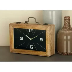 Clearance Wooden Novelty Briefcase Clock Decorative Accents