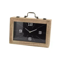 Clearance Wooden Novelty Briefcase Clock Decorative Accents