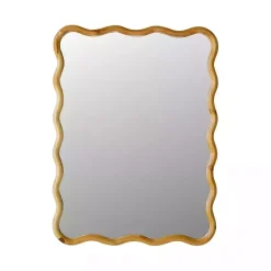 Kirklands Home Decorative Mirrors|Wooden Squiggle Wall Mirror