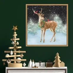 Best Woodland Celebration Framed Canvas Art Print Christmas Art & Wall Decor