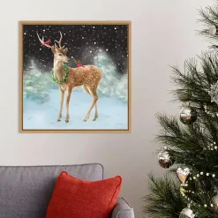 Best Woodland Celebration Framed Canvas Art Print Christmas Art & Wall Decor