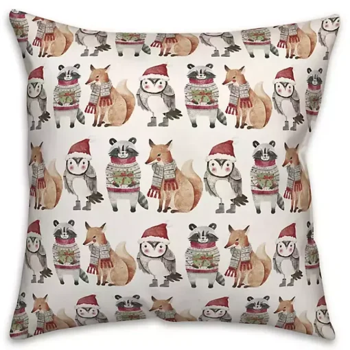 New Woodland Characters Christmas Pillow Christmas Pillows