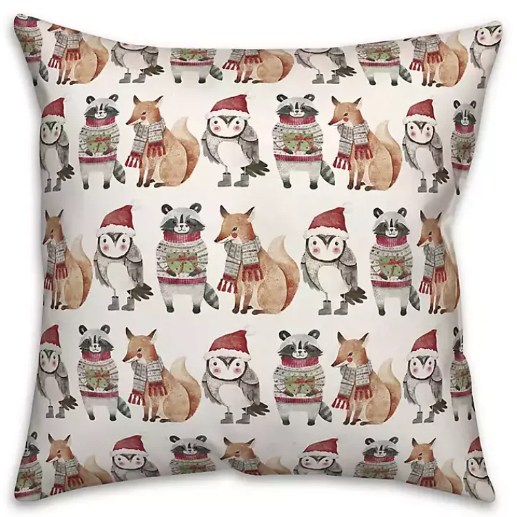 New Woodland Characters Christmas Pillow Christmas Pillows