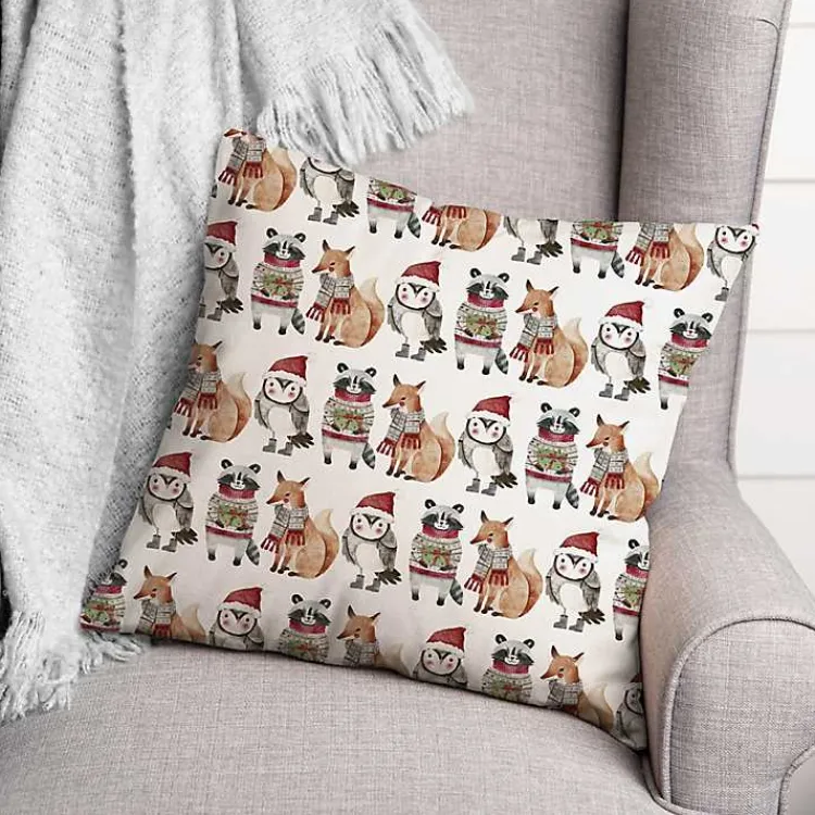 New Woodland Characters Christmas Pillow Christmas Pillows
