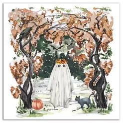 New Woodland Ghost Halloween Canvas Art Print Halloween