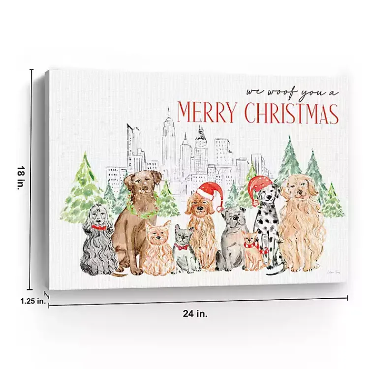 Best Woof You a Merry Christmas Canvas Print Christmas Art & Wall Decor