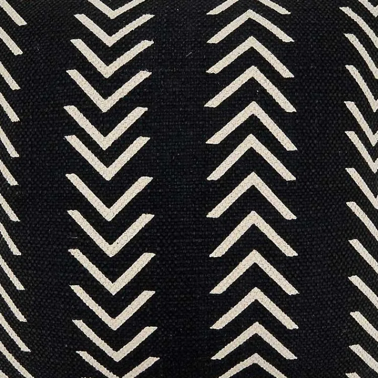 Clearance Woven Black and White Chevron Throw Pillow Pillows