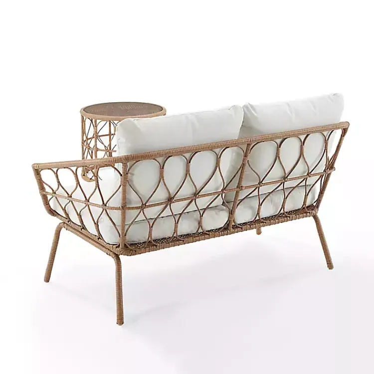 Kirklands Home Outdoor Sets|Woven Loop Rattan 2-pc. Outdoor Loveseat Set