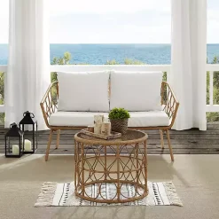Kirklands Home Outdoor Sets|Woven Loop Rattan 2-pc. Outdoor Loveseat Set