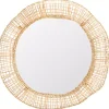 Kirklands Home Decorative Mirrors|Woven Natural Cane Round Alia Wall Mirror