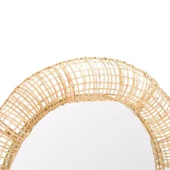 Kirklands Home Decorative Mirrors|Woven Natural Cane Round Alia Wall Mirror