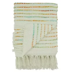 Sale Woven Rainbow Stripe Tassel Throw Blankets & Throws