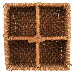 Kirklands Home Serving & Entertaining|Woven Rattan Martha Stewart Flatware Caddy Brown