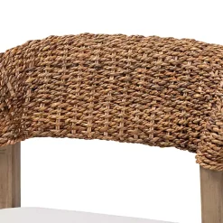 Kirklands Home Dining Chairs|Woven Rattan Modern Bohemian Dining Chair White