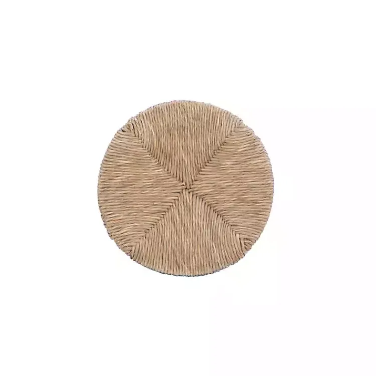 Kirklands Home Bar Stools & Counter Height Stools|Woven Seagrass Walnut Wood Swivel Counter Stool Tan