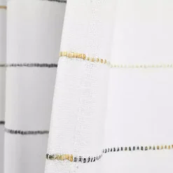 Kirklands Home Shower Curtains|Yellow and Gray Ombre Stripe Shower Curtain