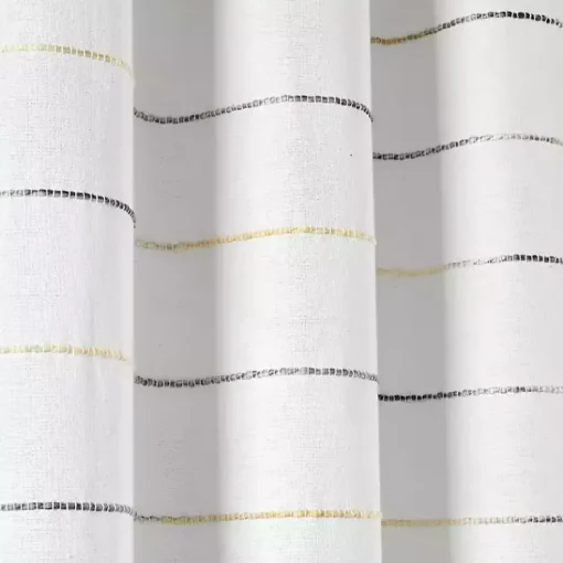Kirklands Home Curtains & Drapes|Yellow and Gray Stripe Curtain Panel Set, 84 in.