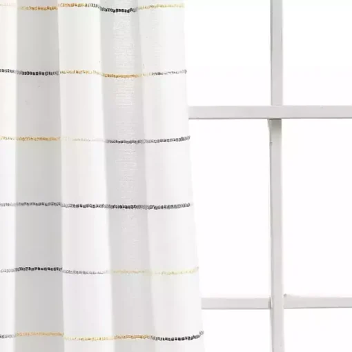 Kirklands Home Curtains & Drapes|Yellow and Gray Stripe Curtain Panel Set, 95 in.