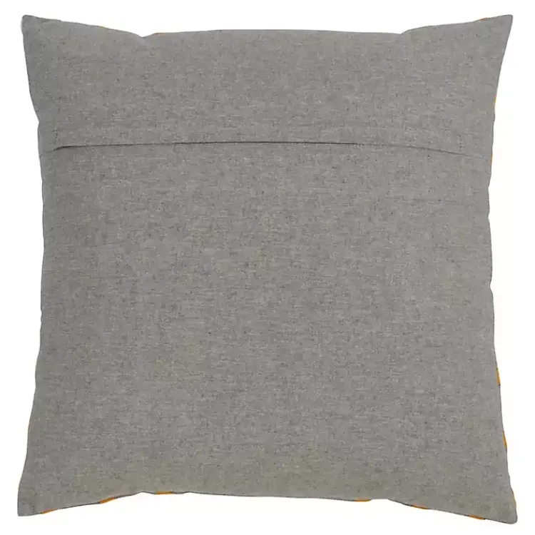 Clearance Yellow Crosshatch Stitch Cotton Throw Pillow Pillows