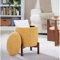 Kirklands Home Benches & Ottomans|Daniella Storage Ottoman Yellow