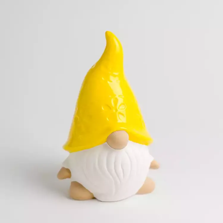 Kirklands Home Garden Statues|Yellow Gnome Outdoor Statue