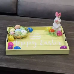 Outlet Hoppy Easter Wood Tray Easter Decorations