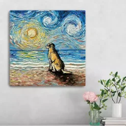 Kirklands Home Canvas Art|Yellow Lab Beach Days Canvas Art Print