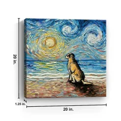 Kirklands Home Canvas Art|Yellow Lab Beach Days Canvas Art Print