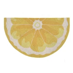 Kirklands Home Outdoor Rugs|Yellow Lemon Indoor/Outdoor Accent Rug, 2x3