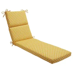 Kirklands Home Outdoor Cushions & Pillows|Pattern Outdoor Chaise Cushion Yellow