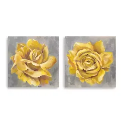 Kirklands Home Canvas Art|Roses Giclee Canvas Art Prints, Set of 2 Yellow
