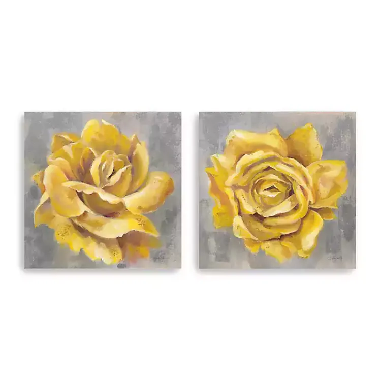 Kirklands Home Canvas Art|Roses Giclee Canvas Art Prints, Set of 2 Yellow