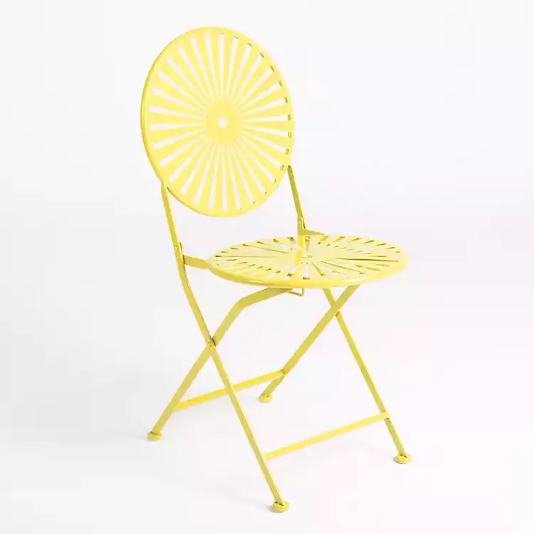 Kirklands Home Outdoor Sets|Sunburst Metal 3-pc. Outdoor Bistro Set Yellow