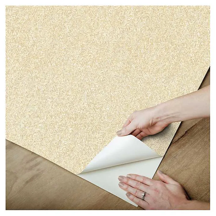 Kirklands Home Wall Murals & Wallpaper|Textured Cross Woven Peel & Stick Wallpaper Yellow