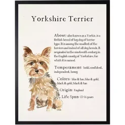 Kirklands Home Wall Quotes & Signs|Yorkshire Terrier Facts Framed Wall Plaque