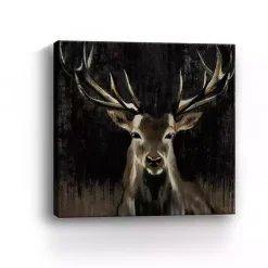 Kirklands Home Canvas Art|Young Buck Giclee Canvas Art Print, 40x40 in. Black