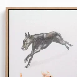 Kirklands Home Framed Art|Zoomie Dogs Framed Canvas Art Print